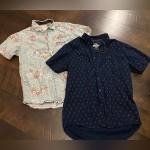 Denim and Flowers button up shirts.